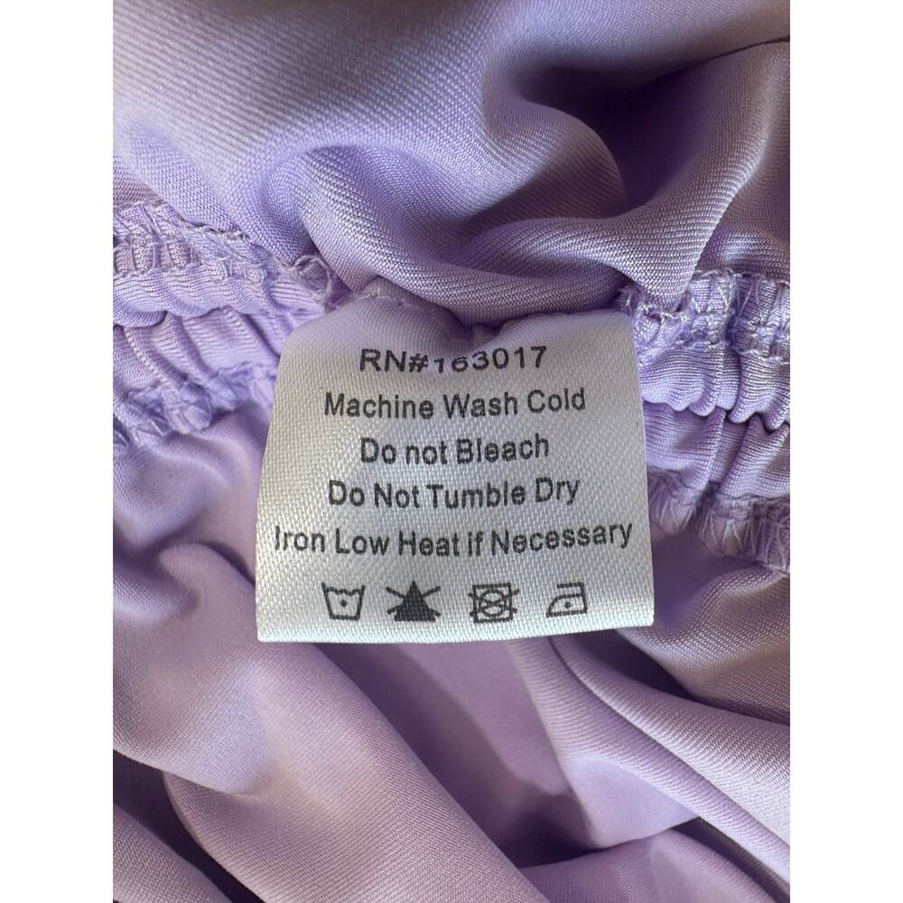 Princess Polly Penelope Drawstring Halter Mini Dress Lilac Ruched US 2 AU 6 NWT - Picture 9 of 10